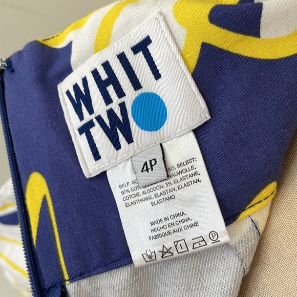 Whit Two Anthropologie Graphic Print Skirt, 4P - Picture 4 of 5